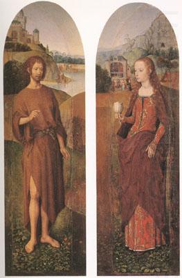 Hans Memling John the Baptist and st mary magdalen wings of a triptych (mk05) china oil painting image